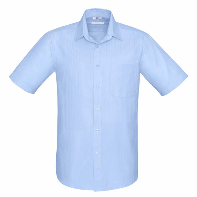 S312MS Mens Preston Short Sleeve Shirt Blue