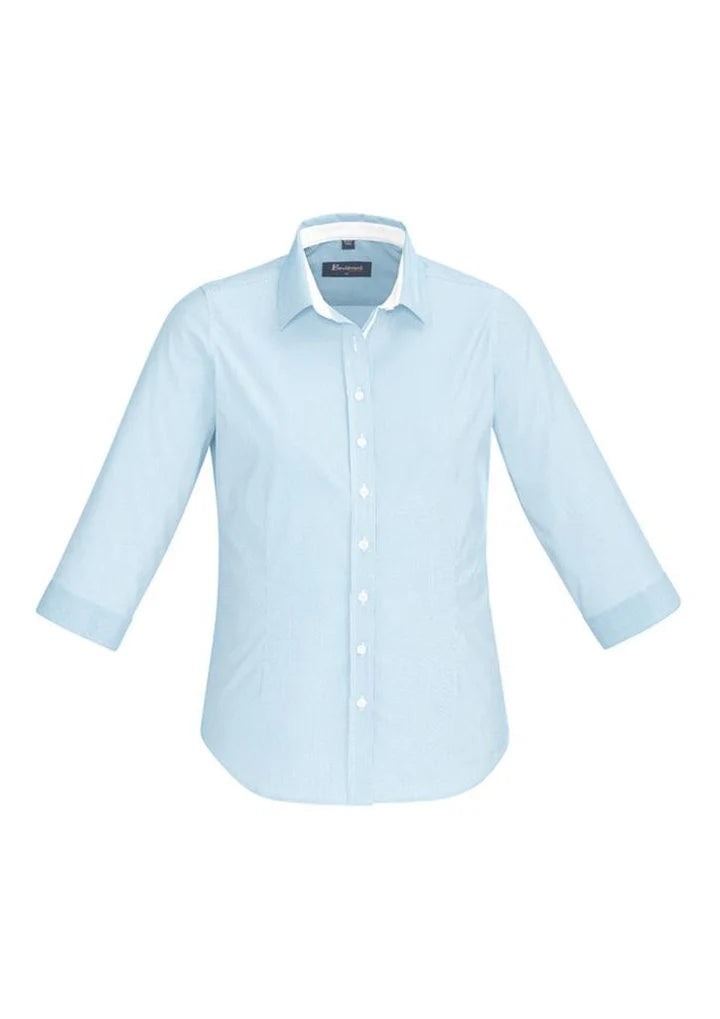 40111 Fifth Avenue Ladies 3/4 Sleeve Shirt Alaskan Blue