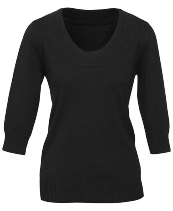 LP10321 Ladies 80/20 Wool-Rich Pullover Black