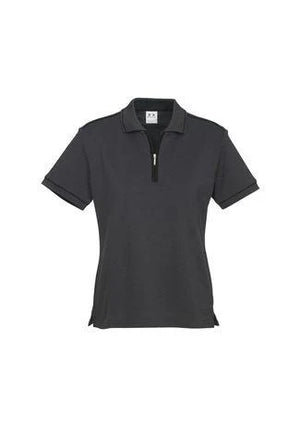 P29322 Heritage Ladies Polo Graphite/Black