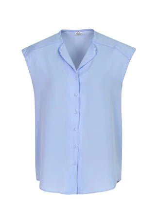 S013LS Lily Ladies Blouse Ice Blue