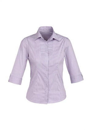 S121LT Ladies Berlin Cotton-Rich Stripe 3/4 Sleeve Shirt