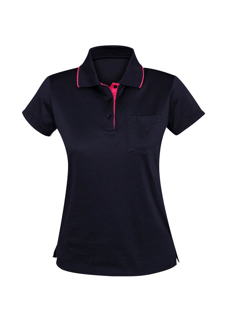 A49012 WOMENS SWINDOM POLO NAVY/MELON