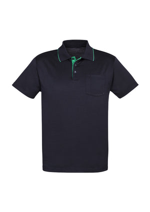 A49022 MENS SWINDOM POLO NAVY / DYNASTY GREEN