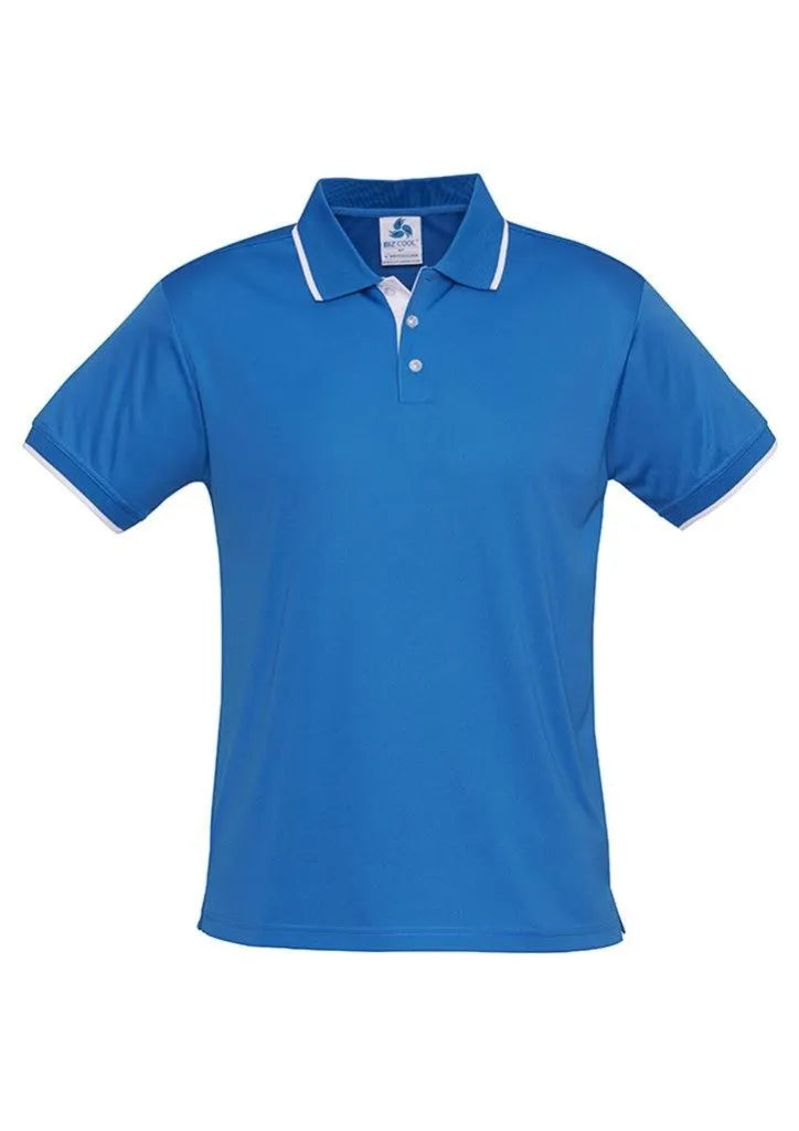 P402MS Miami Men's Polo Process Blue White