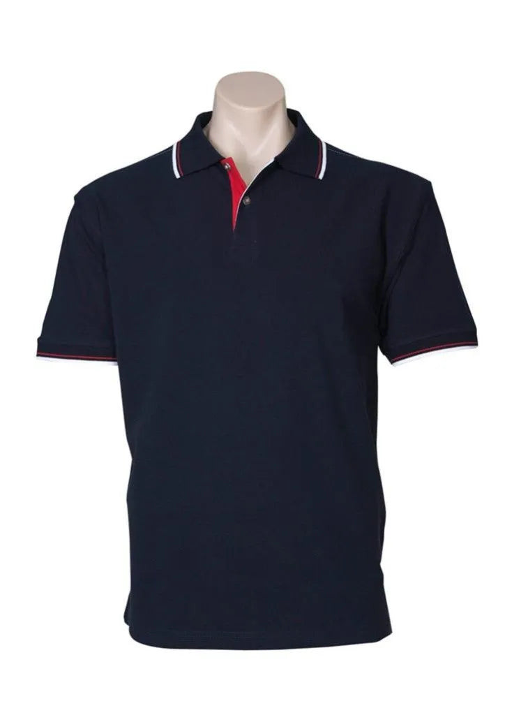 P9300 Mens Nautilus Polo Navy Red White